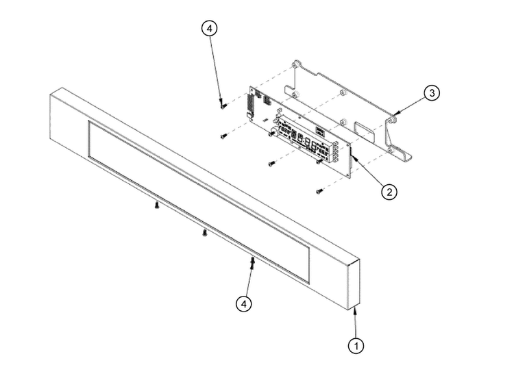 Control Panel Diagram and Parts List for RO130FS  Dacor Wall Oven