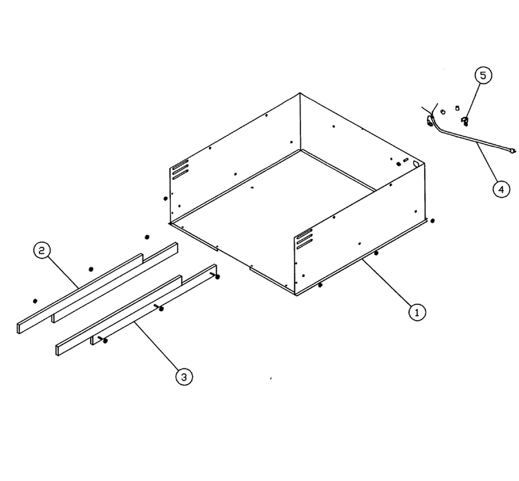Chassis-1 Diagram and Parts List for MWO30  Dacor Warming Drawer