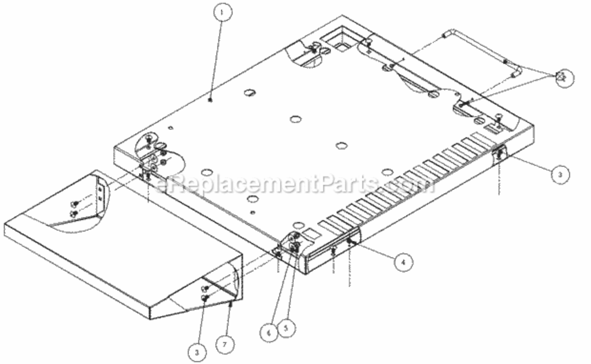 Top Section Diagram and Parts List for OGC30  Dacor Grill Accessories
