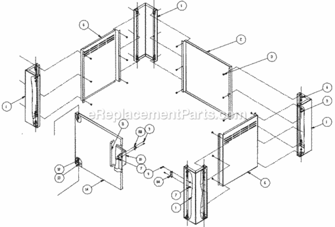 Center Section Diagram and Parts List for OGC30  Dacor Grill Accessories