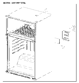 Part Location Diagram of 301149G600 Daewoo Refrigerator Electronic Control Board Cover 301149G600