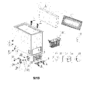 Part Location Diagram of 890051066 Daewoo Freezer suction line