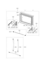 Part Location Diagram of 30100-0039014-03 Daewoo Refrigerator freezer door assembly (black)