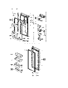 Part Location Diagram of 3015922800 Daewoo Refrigerator dispenser ice chute door motor
