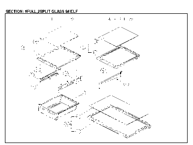 Part Location Diagram of 3017838600 Daewoo Refrigerator Shelf Frame 3017838600