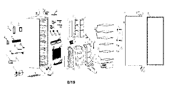 Part Location Diagram of 890053904 Daewoo Freezer charge pipe