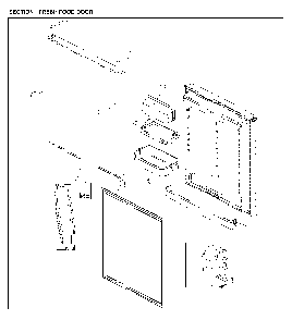 Part Location Diagram of PFRTD2100B Daewoo Refrigerator Door Assembly (Black) PFRTD2100B