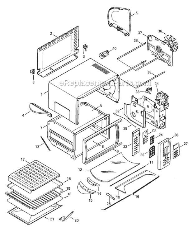 Page A Diagram and Parts List for AD699  DeLonghi Toaster Oven