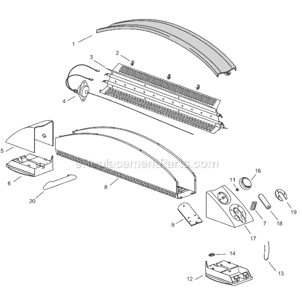 Page A Diagram and Parts List for BBH200E  DeLonghi Heater