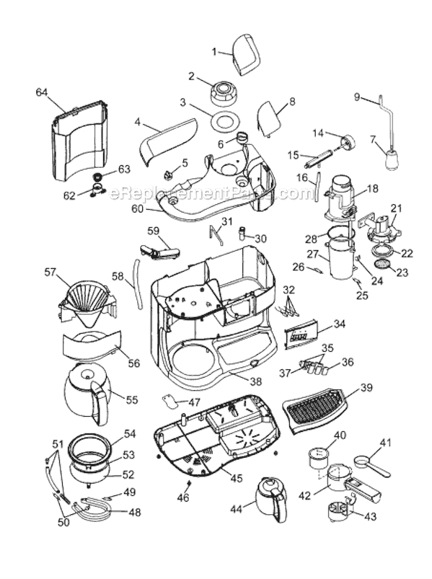 Page A Diagram and Parts List for BCO70  DeLonghi Coffee Maker