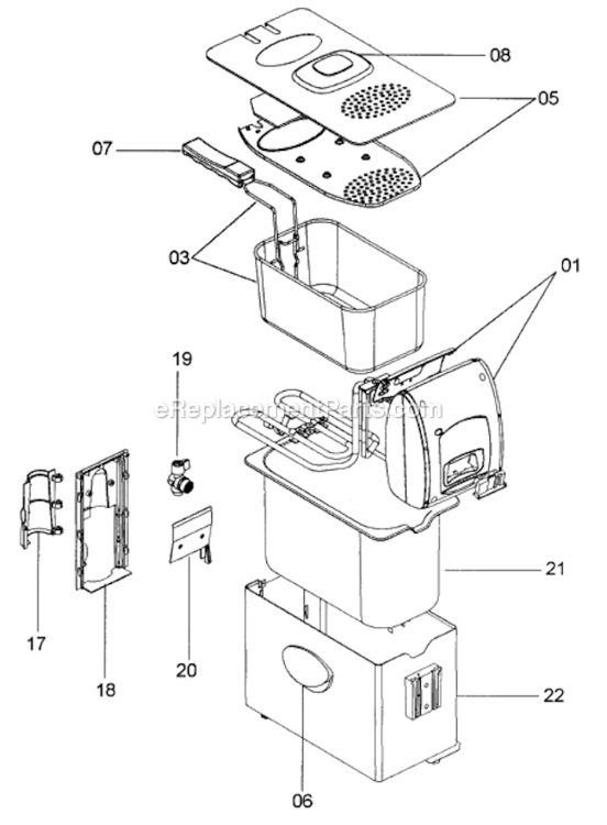 Page A Diagram and Parts List for D14527DZ  DeLonghi Deep Fryer