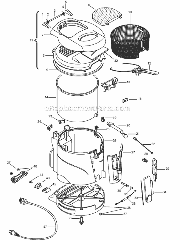 Page A Diagram and Parts List for D650UX  DeLonghi Deep Fryer