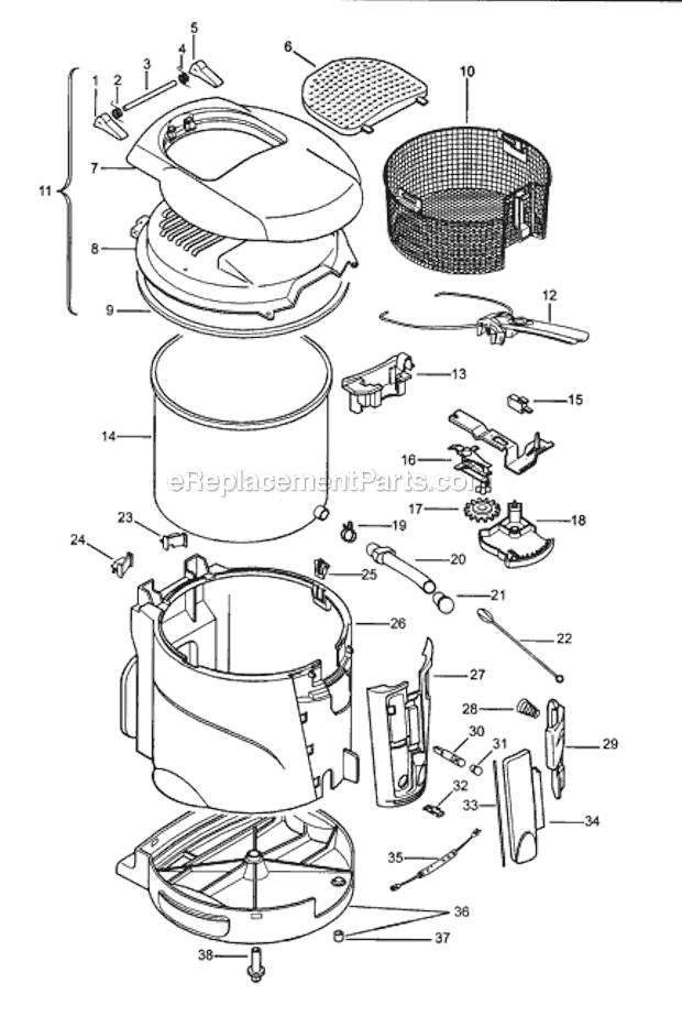 Page A Diagram and Parts List for D670  DeLonghi Deep Fryer