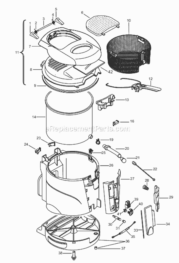 Page A Diagram and Parts List for D675  DeLonghi Deep Fryer