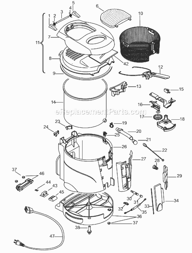 Page A Diagram and Parts List for D677UX  DeLonghi Deep Fryer