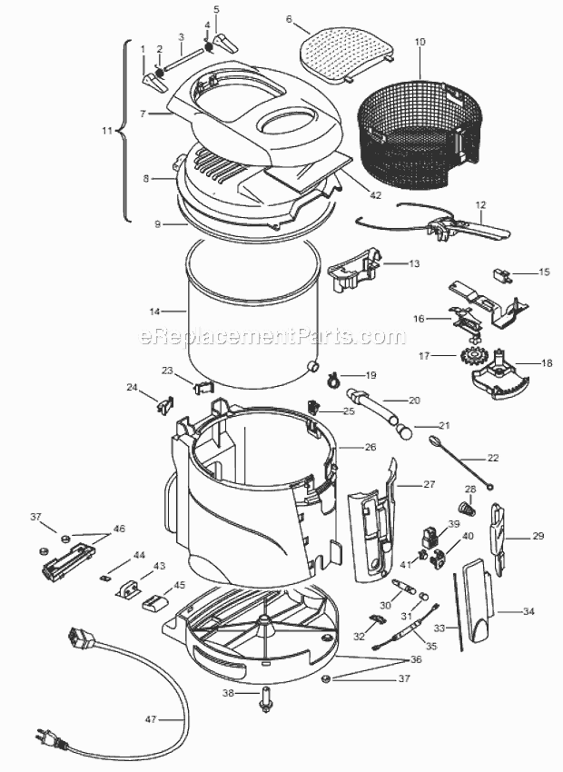 Page A Diagram and Parts List for D690UX  DeLonghi Deep Fryer