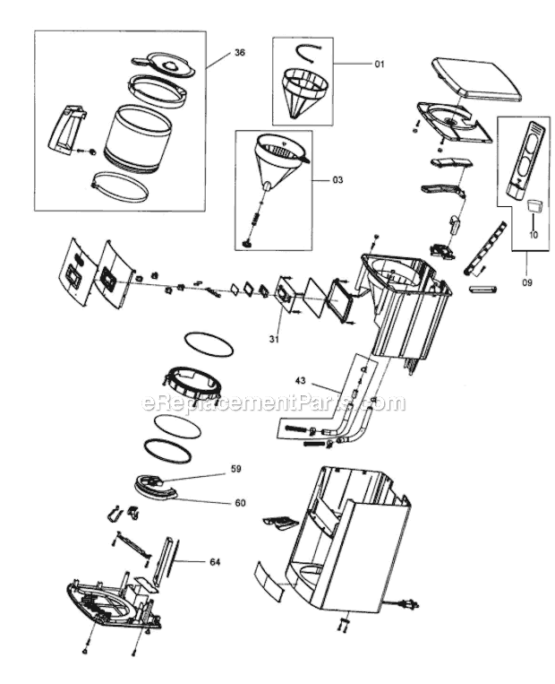 Page A Diagram and Parts List for DC512TTC  DeLonghi Coffee Maker
