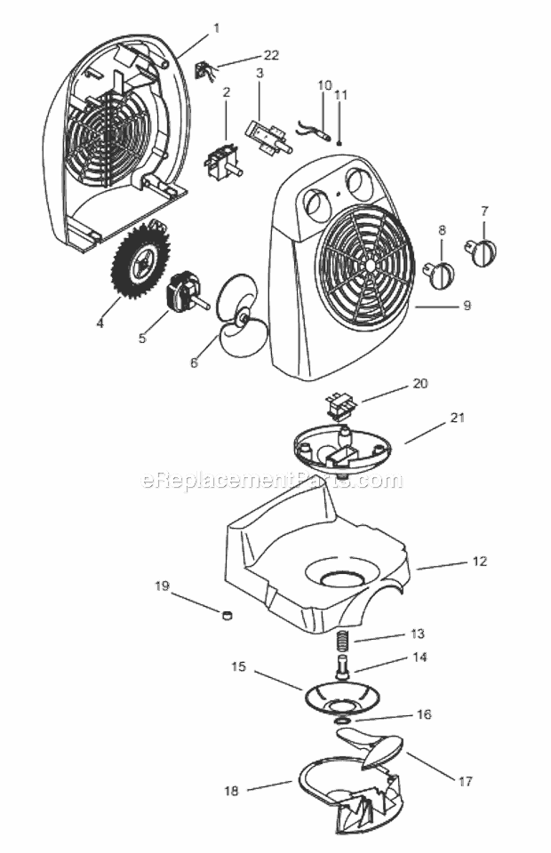 Page A Diagram and Parts List for DFH233  DeLonghi Heater