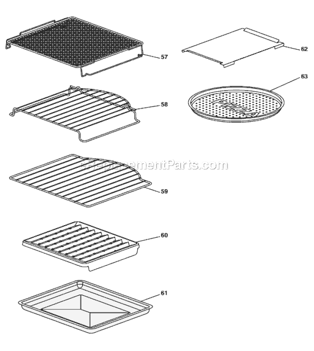 Page B Diagram and Parts List for DO1280S  DeLonghi Toaster Oven