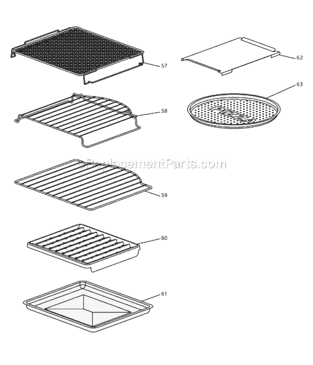 Page B Diagram and Parts List for DO1289  DeLonghi Toaster Oven