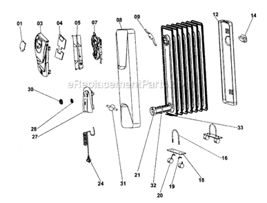 Page A Diagram and Parts List for 6708EP  DeLonghi Heater