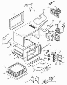 Page A Diagram and Parts List for AS1870B  DeLonghi Toaster Oven