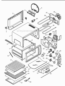 Page A Diagram and Parts List for AS690  DeLonghi Toaster Oven