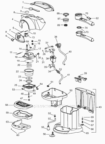 Part Location Diagram of 5513200029 DeLonghi Change Over Switch