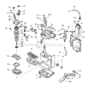 Part Location Diagram of 512873 DeLonghi Switch