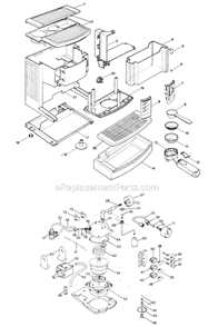 Page A Diagram and Parts List for BARM36  DeLonghi Coffee Maker