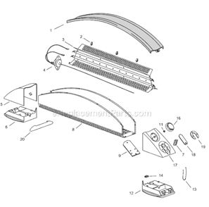 Page A Diagram and Parts List for BBH200E  DeLonghi Heater