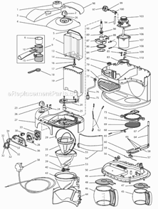 Part Location Diagram of 6132100300 DeLonghi Thermofuse Holder