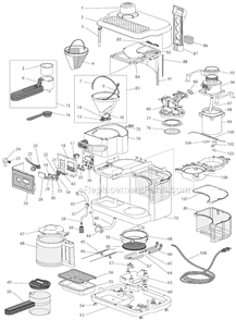 Part Location Diagram of 7313286009 DeLonghi Cover