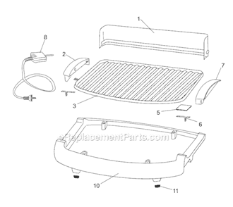 Page A Diagram and Parts List for BG12  DeLonghi Grill