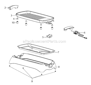 Part Location Diagram of TK1274 DeLonghi Handle