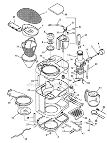Page A Diagram and Parts List for CC80IU  DeLonghi Coffee Maker