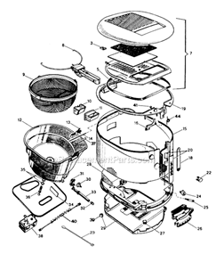Page A Diagram and Parts List for D16  DeLonghi Deep Fryer