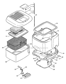 Part Location Diagram of 611912 DeLonghi Spring