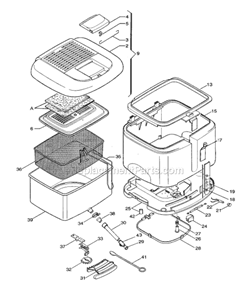 Page A Diagram and Parts List for D32  DeLonghi Deep Fryer