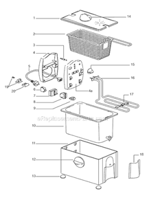 Part Location Diagram of IC1052 DeLonghi Container