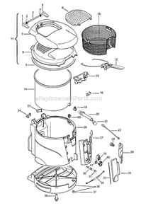 Page A Diagram and Parts List for D660  DeLonghi Deep Fryer