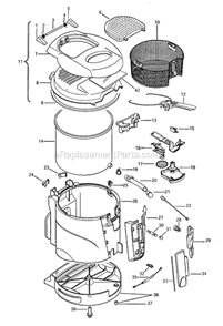Page A Diagram and Parts List for D665  DeLonghi Deep Fryer