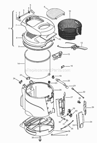 Page A Diagram and Parts List for D675  DeLonghi Deep Fryer