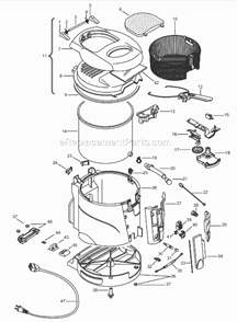 Part Location Diagram of 512113 DeLonghi Monitor Microswitch
