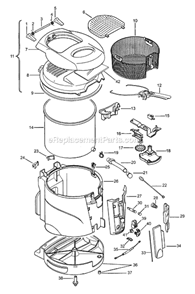 Page A Diagram and Parts List for D690  DeLonghi Deep Fryer