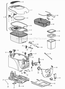 Page A Diagram and Parts List for D996  DeLonghi Deep Fryer