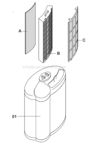 Part Location Diagram of 5537000300 DeLonghi Package Of 2 Activated Carbon