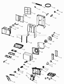Page A Diagram and Parts List for DD50P  DeLonghi Dehumidifier