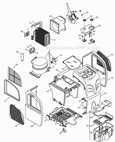 Part Location Diagram of 531892 DeLonghi Snubber Compressor H=23mm M8