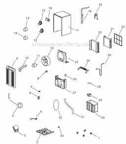 Part Location Diagram of KE1049 DeLonghi Discharge Pipe